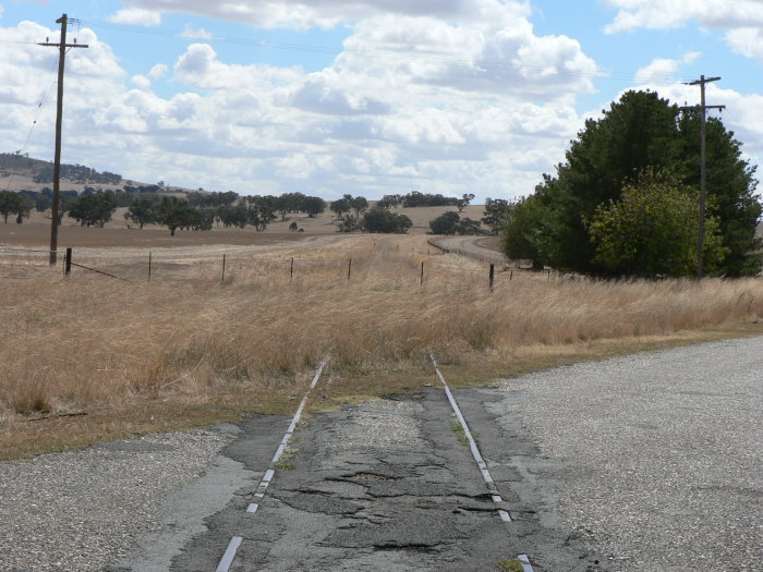 The view looking down the line towards Boorowa.