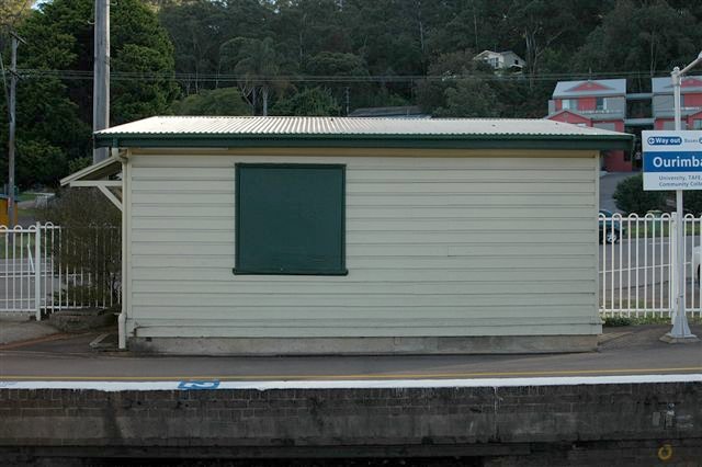 The now-closed signal box on platform 2.