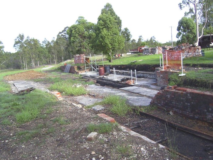 A view showing the unearthing of a portion of the buried floor of the Pelaw Main engine sheds.