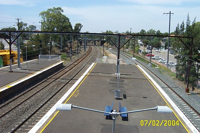 
The view looking beyond the up end of the station.
