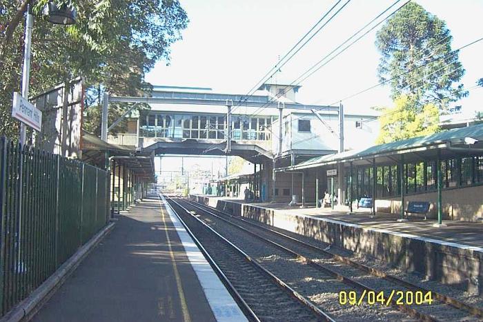 
The view looking north along the platforms.

