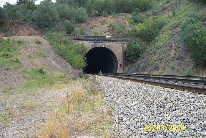 
The view of the up (north) portal of the Picton Tunnel.
