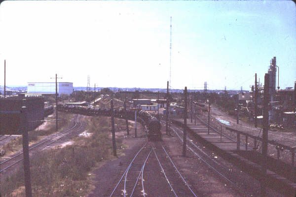 The simple rickety Pippita platform is seen here in this 1979 photo. Ahead is the line to Abattoirs which boasted a twice daily Rail Motor service. 