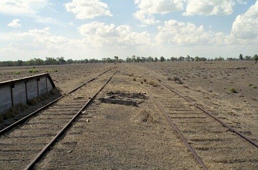 
The view looking towards the end of the line at the terminus station
of Pokataroo.
