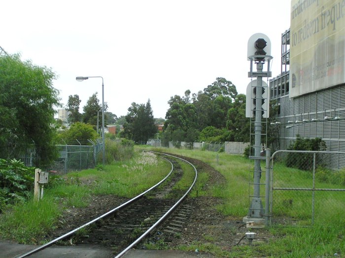 Port Botany line looking north from General Holmes Drive level crossing, Mascot.