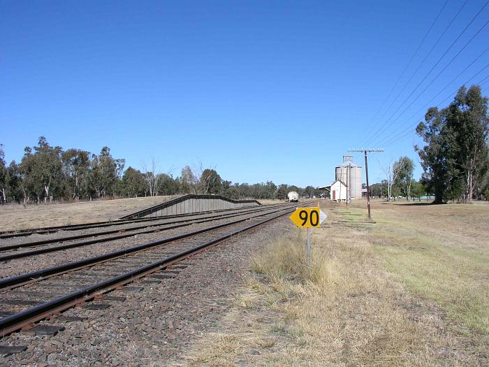 
The view looking west from the Werris Creek end of the yard.
