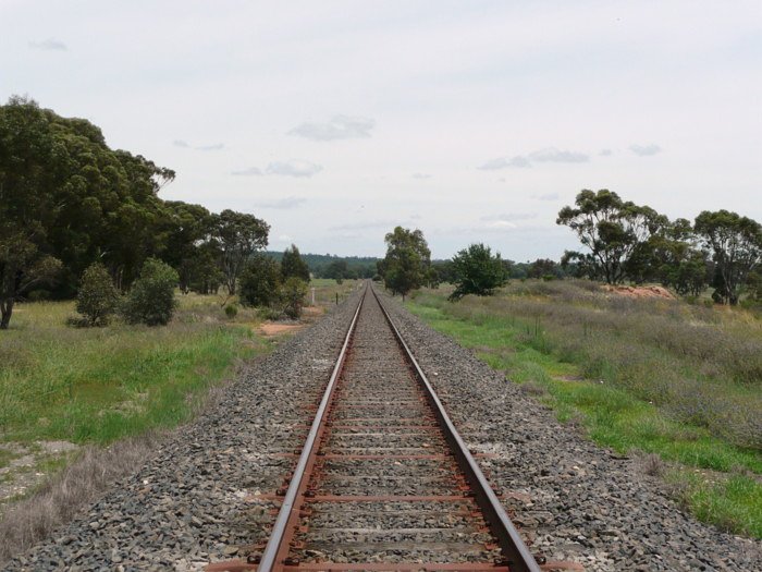 The view looking north at the former station location. No trace remains.