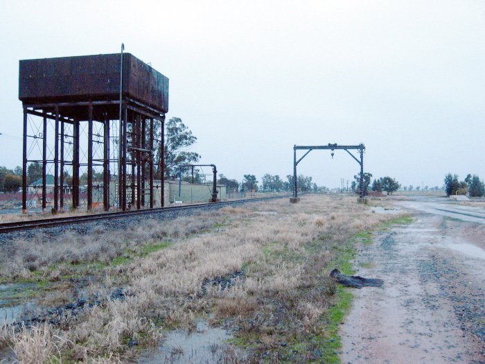 The water tank and column, and grantry crane, now all out of use.