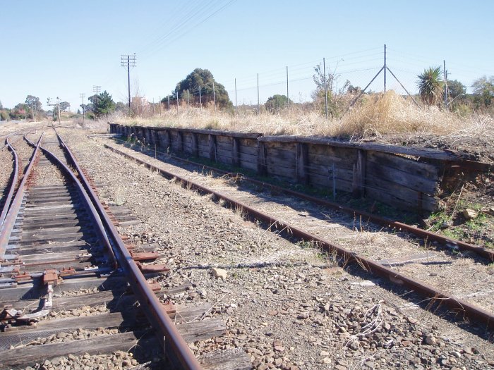 A closer view of the former stock loading platform.