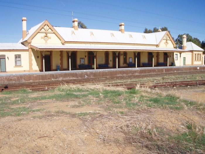 The view looking across towards the station.