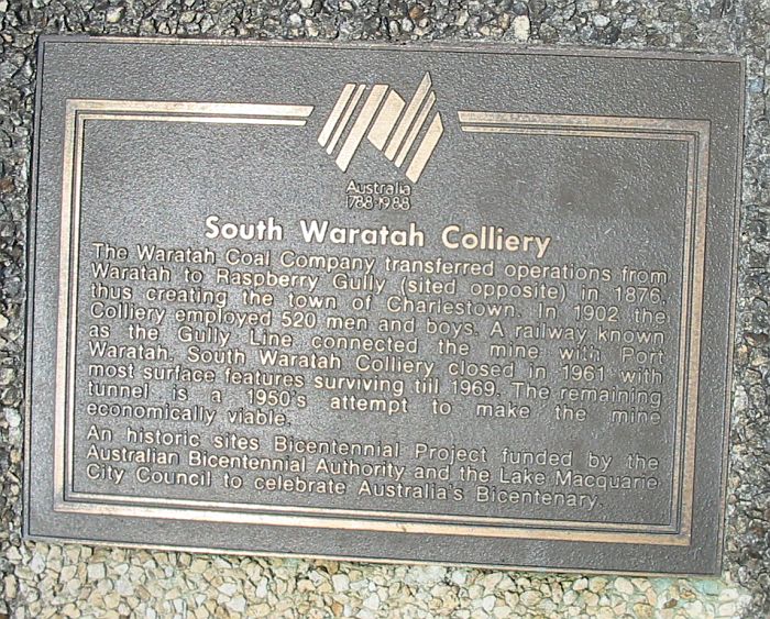 
The location of the colliery is now marked by this sign, near Kirkdale
Drive, Charlestown.
