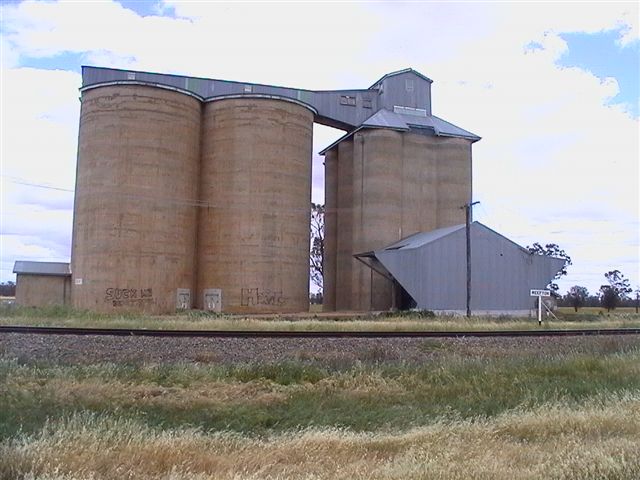 
The rail-side view of the silos.
