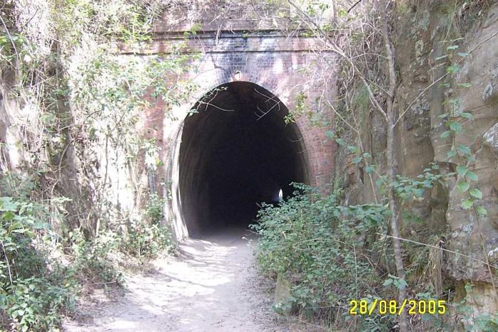 The down portal of the tunnel.