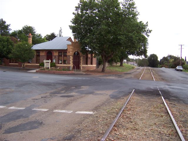 
The view of the line at the intersection of Rossi and Dutton Streets.
