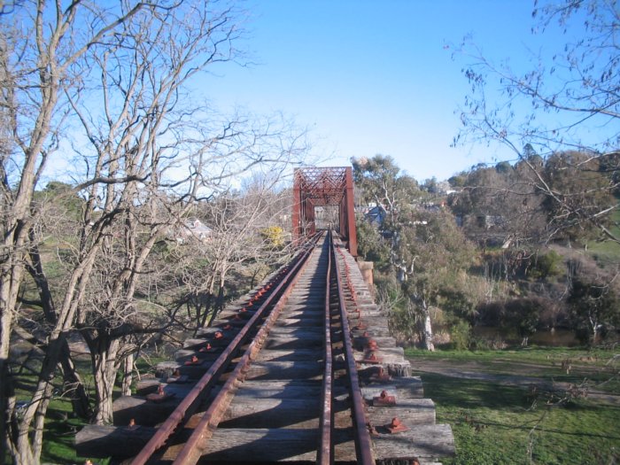 The view looking towards the bridge in the direction of the terminus.