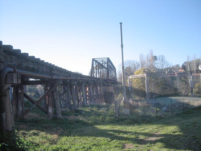 The view looking north towards the bridge.