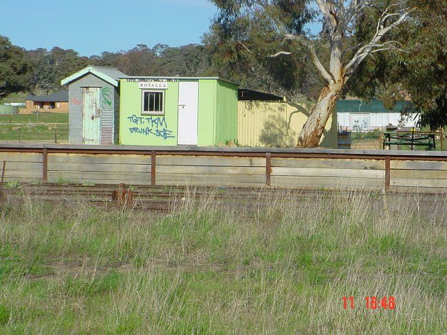 
A close-up view of the staff hut.
