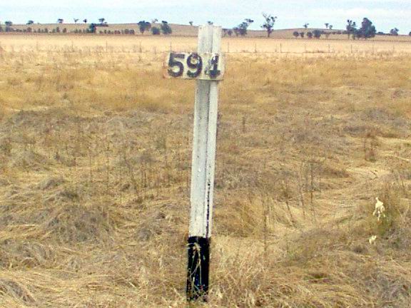 
The milepost 100m from the down end of the platform.
