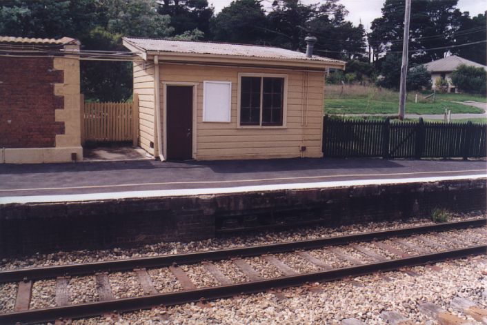 
The signal box on the down platform.
