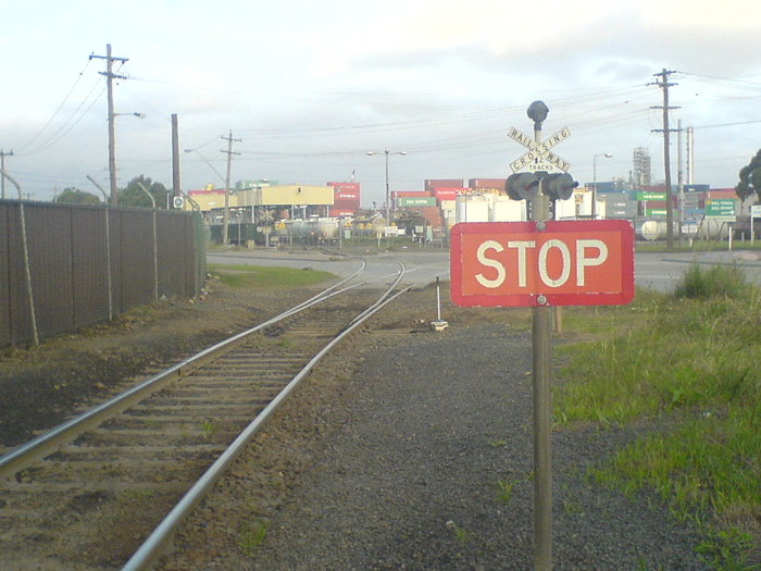 The line as it approaches the Shell sidings.