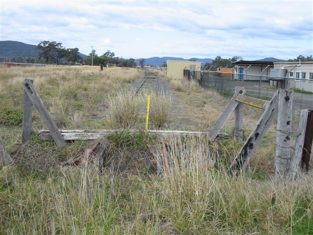 
The view looking towards the former station location and the junction
of the branch line.
