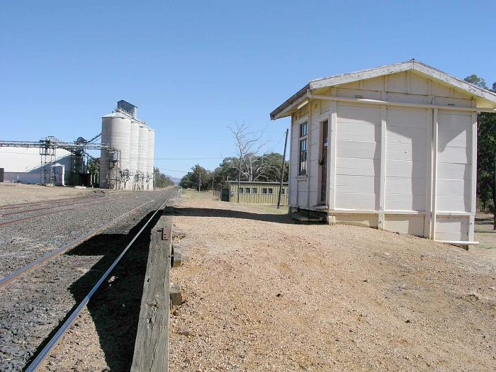 
The view looking west along the platform towards Binnaway.
