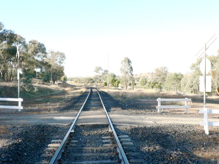 The view looking south to the former station location. No trace remains today.