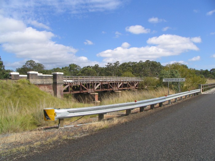 The view looking north at the historic timber truss bridge just to the north of Sunnyside.