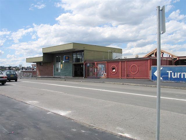 
The somewhat unusual roadside entrance to the station.
