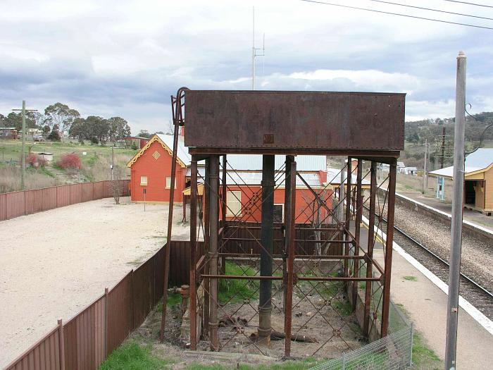 
The view looking down at the elevated water tank.
