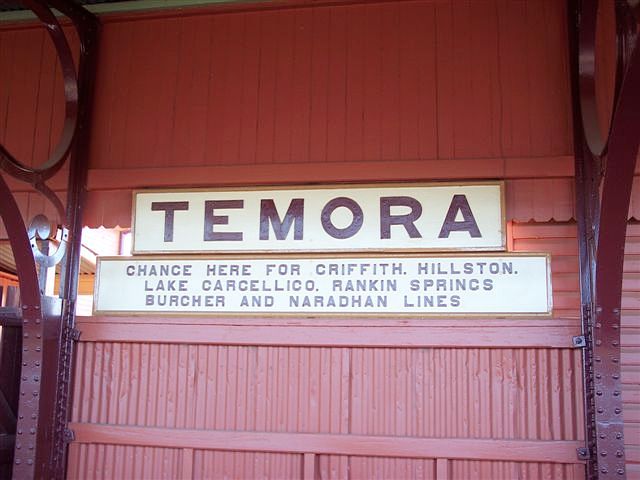 
The restored station sign, showing all the original destinations.
