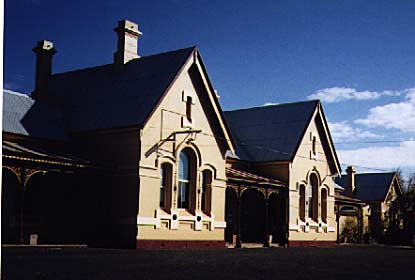 
The angled light highlights the architecture of the station building.
