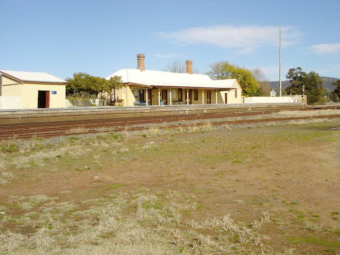 The view looking across at the station.