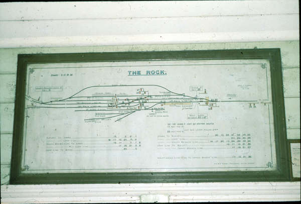 Diagram in The Rock Signal Box shows how the station boasted an engine shed, turntable, stockyard are and of course this was the junction to the Oaklands Branch.
