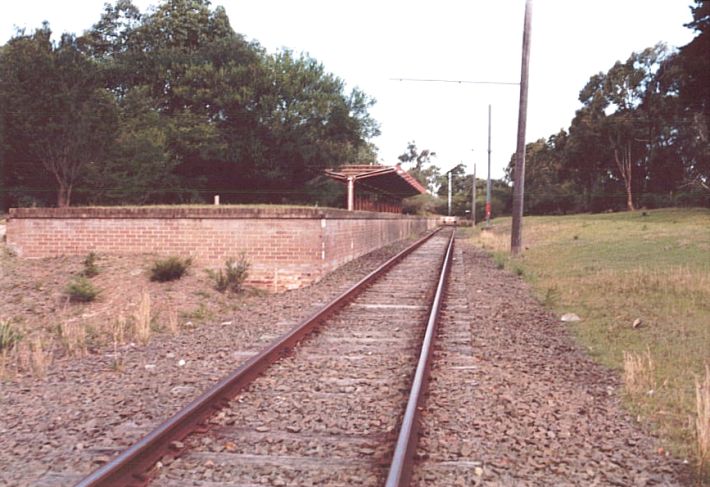 
The view looking along the station towards the end of the line.
