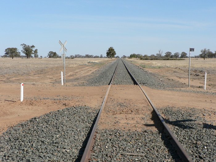 The view looking east towards the former siding location.