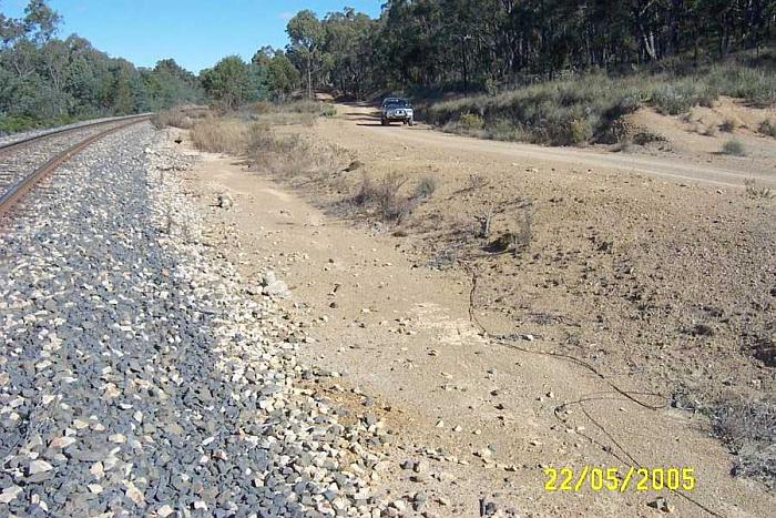 
The site of the station looking towards south Capertee.
