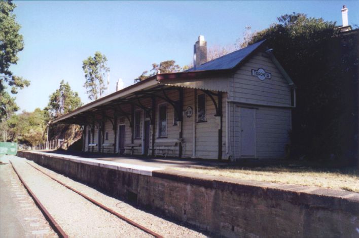 
The well-preserved station building and platform.
