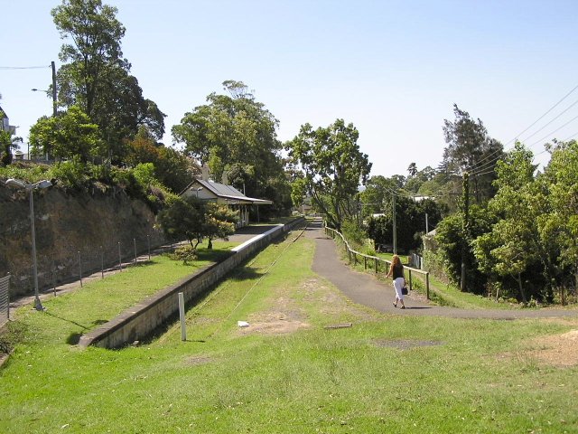 The view from the terminus looking down towards the station.