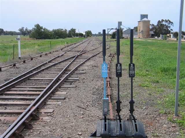The view looking north from the southern entrance to the yard.