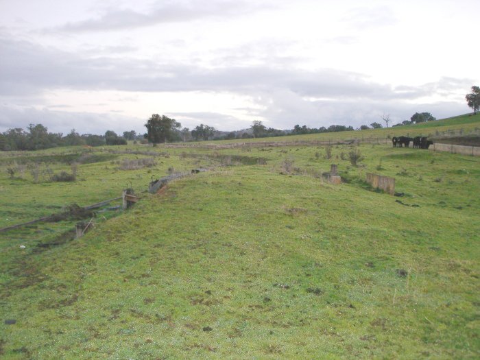 Only a mound remains of the station itself.