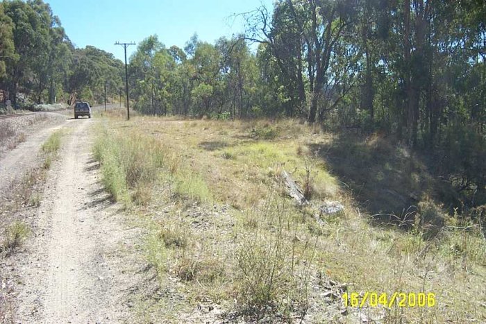 The view looking north through the former station location.