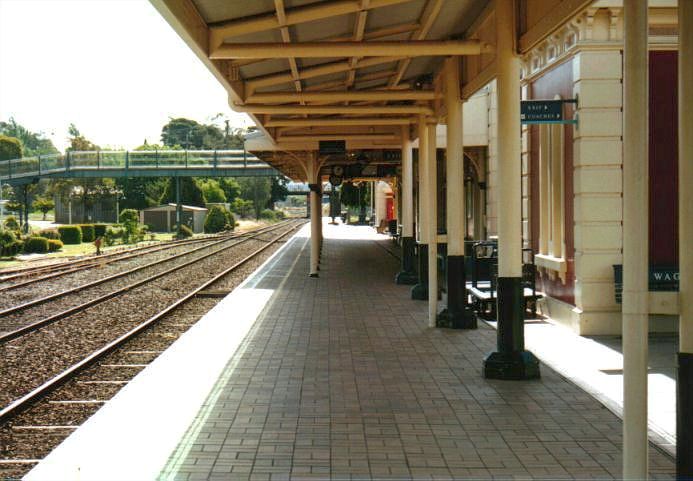 
The view looking long the platform in the direction of Albury.
