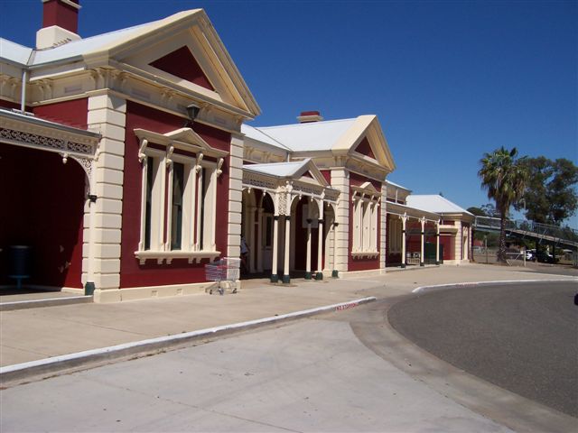 
A close-up of the roadside view of the station.
