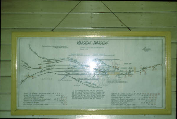 Wagga diagram as it appeared in 1980, the Tumbarumba branch can be seen top left.