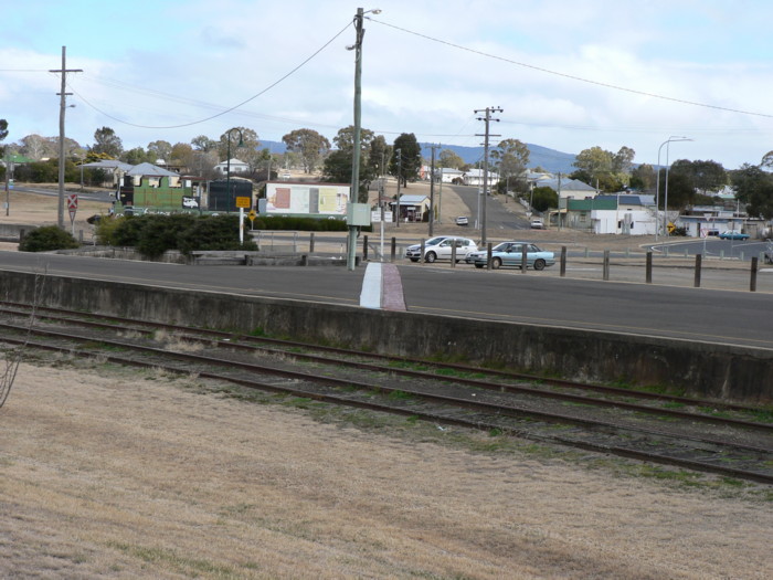 The state border, with NSW on the left and Queensland on the right.