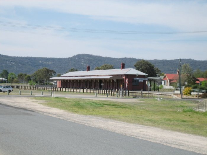 The view looking north towards the station.