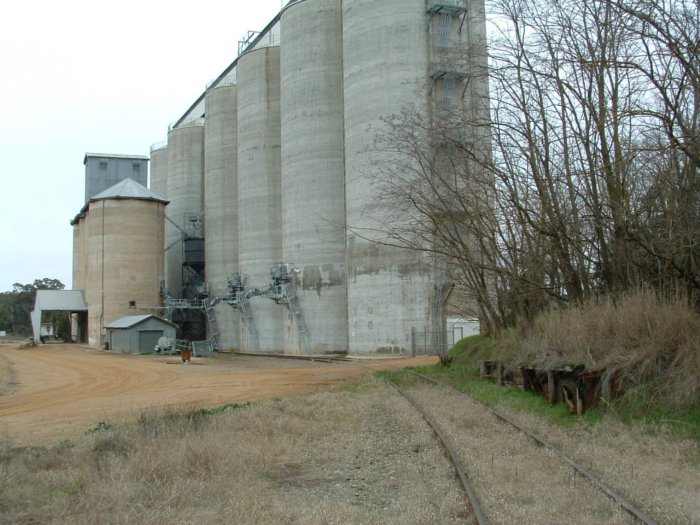 The No 2 Grain Siding as it approaches the silo complex.