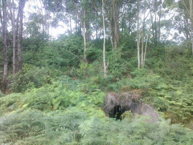 The remains of a culvert under the formation.