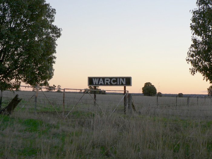 The former station signboard is now on a nearby property.